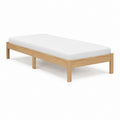 Cadre de lit simple en pin massif naturel rectangulaire 90 x 200 cm