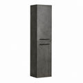 Colonne de salle de bain rectangulaire gris béton en panneaux de particules 170 x 30 x 35 cm